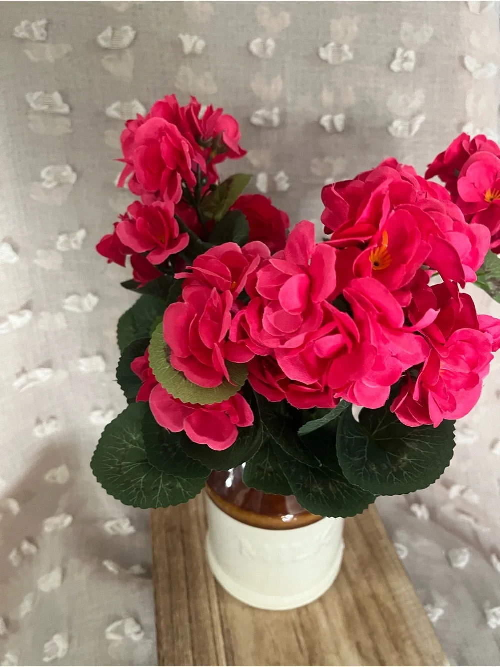 Fuchsia, artificial hydrangea Bouquet